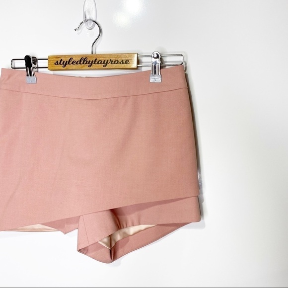 Michelle Mason x Revolve Asymmetrical Blush Skort Skirt - Picture 6 of 15